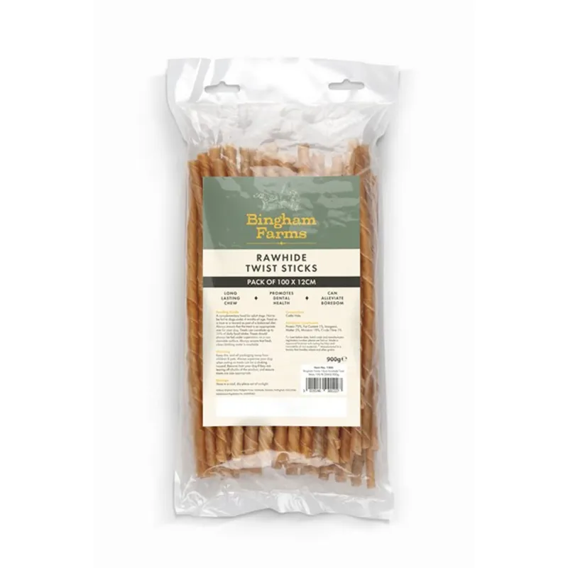 Bingham Farms Rawhide Twist Stick 100x12cm