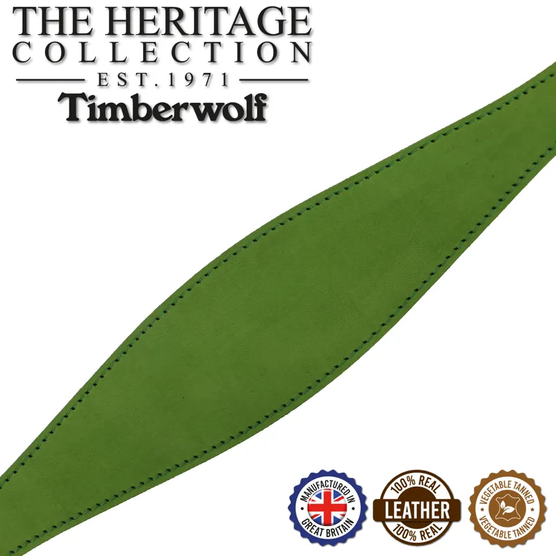 Ancol Timberwolf Leather Hound Collar Green-1