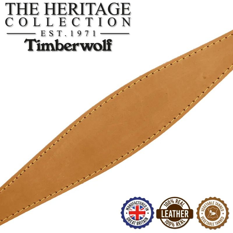 Ancol Timberwolf Leather Hound Collar Mustard-1