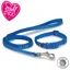 Ancol Small Bite Reflective Collar and Lead Set Blue Bone