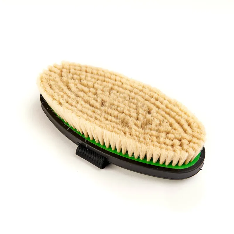 EZI-GROOM Grip Body Brush With Goat Hair LIME GREEN Large-1
