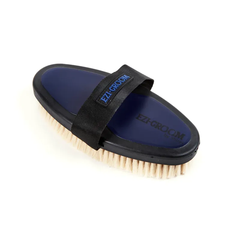 EZI-GROOM Grip Body Brush With Goat Hair NAVY Large