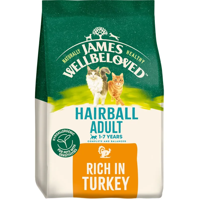 James Wellbeloved Cat Hairball Turkey and Rice 1.5kg