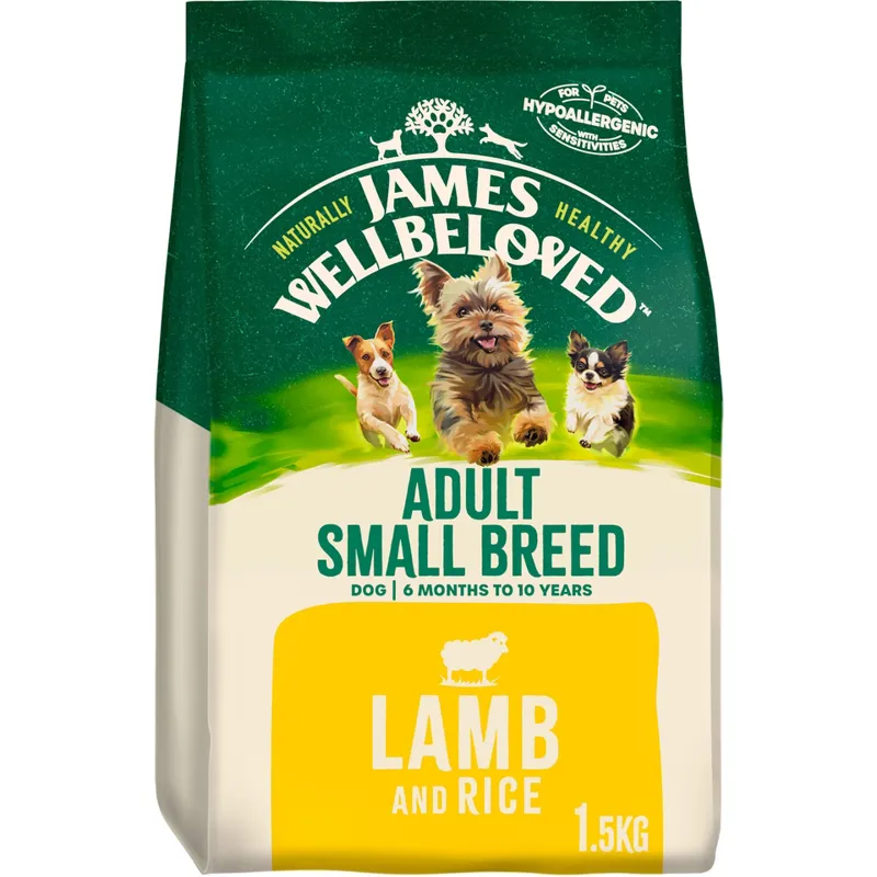 James Wellbeloved Adult Dog Small Breed Lamb and Rice 1.5kg
