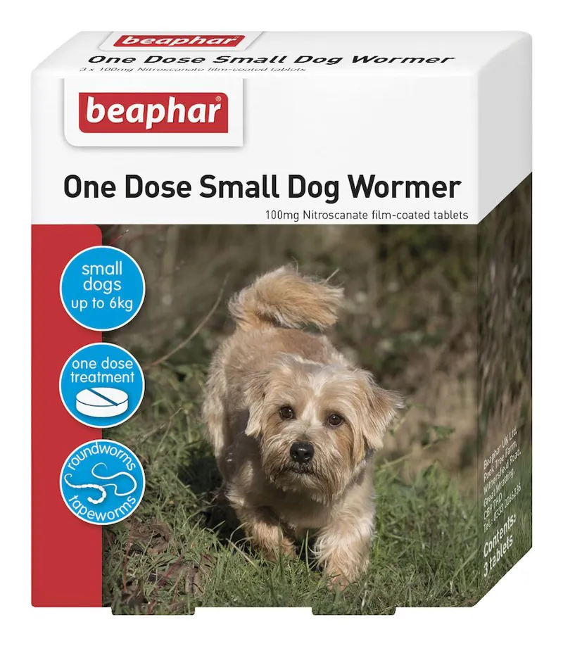 Beaphar One Dose Worming Tablets For Dogs Up To 6kg 3 Tablets