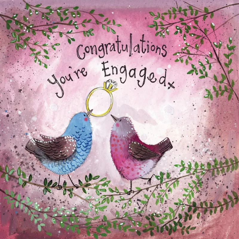 Alex Clark Birds of a Feather Engagement Card