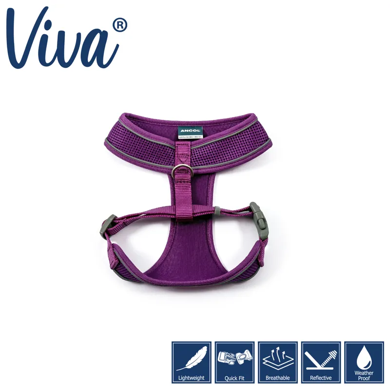 Ancol Via Comfort Mesh Harness Purple-1