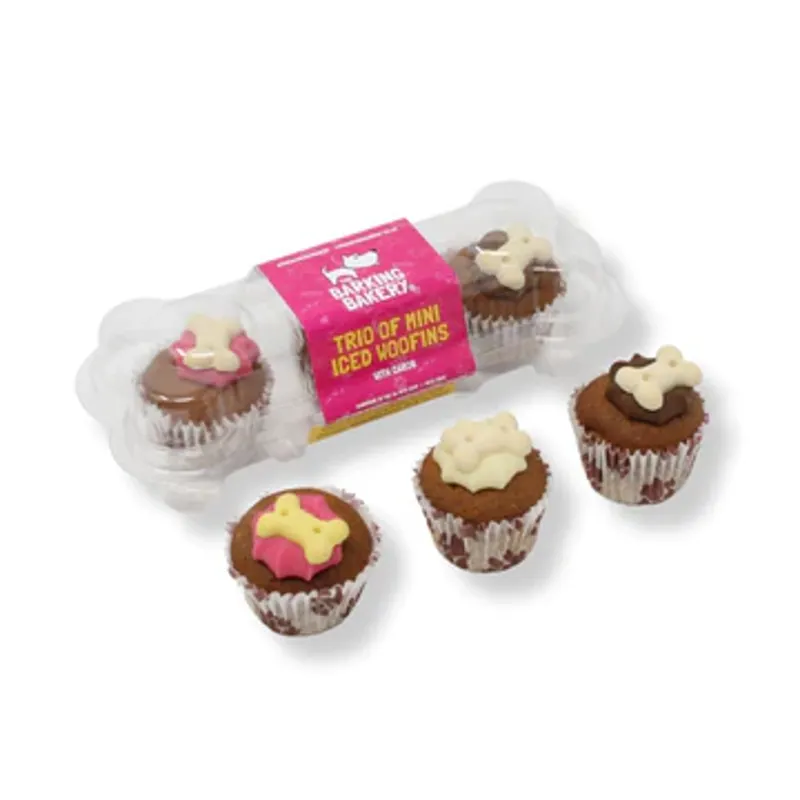 Barking Bakery Mini Iced Trio of Woofins 3 Pack
