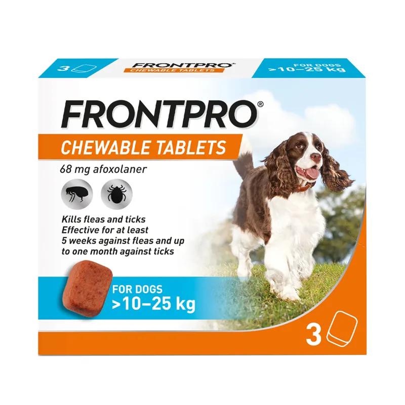 Frontline FrontPro Chewable Tablets for Dogs 10-25kg