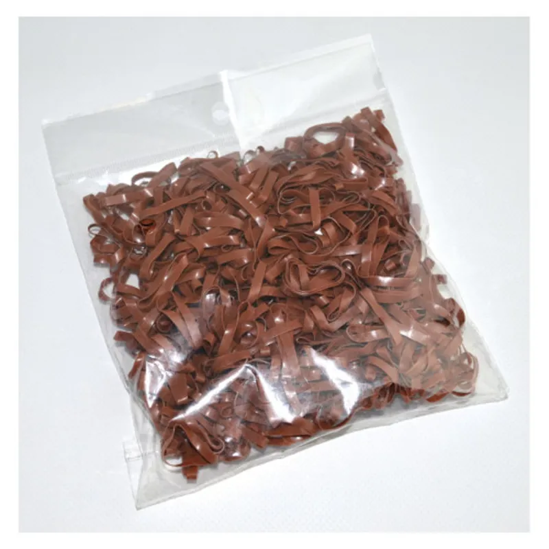 Lincoln Horse Care Silicone Plaiting Bands in Brown