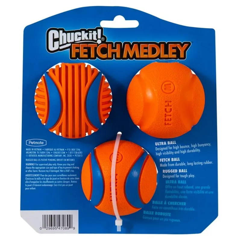 Chuckit! Fetch Medley Gen 3 Medium  3pk-1