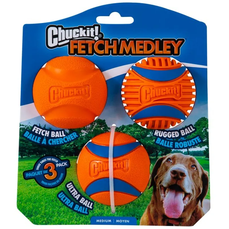 Chuckit! Fetch Medley Gen 3 Medium  3pk