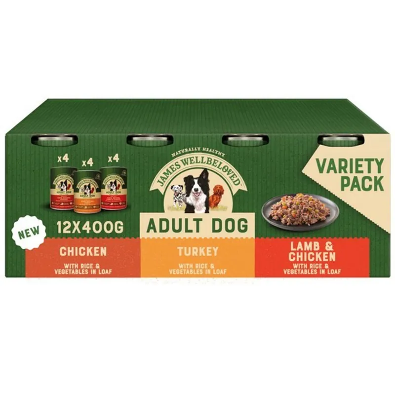  Wellbeloved Adult Turkey Lamb and Chicken in Loaf Can 12x400g