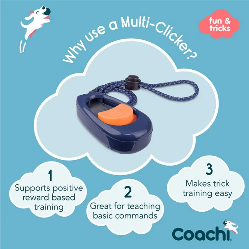 CoA Coachi Multi-Clicker Navy/Coral Button-1