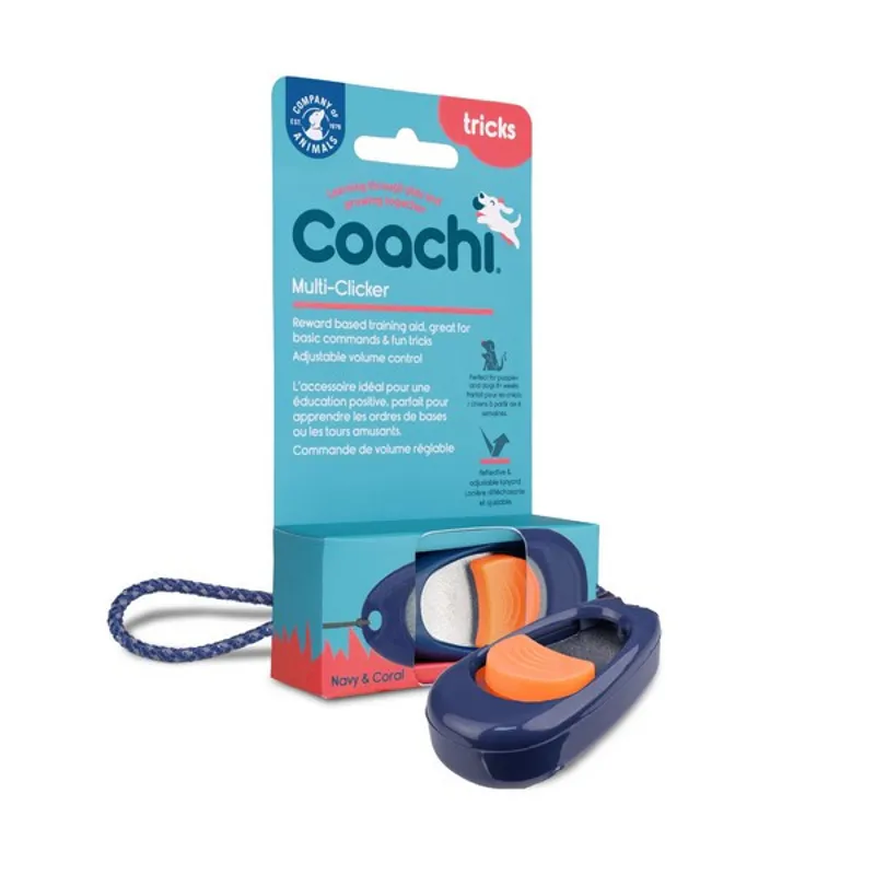 CoA Coachi Multi-Clicker Navy/Coral Button