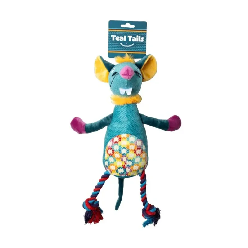 Animal Instincts Teal Tails Tim Mouse Plush