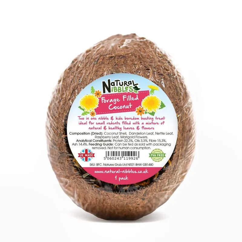 Natural Nibbles Forage Filled Coconut