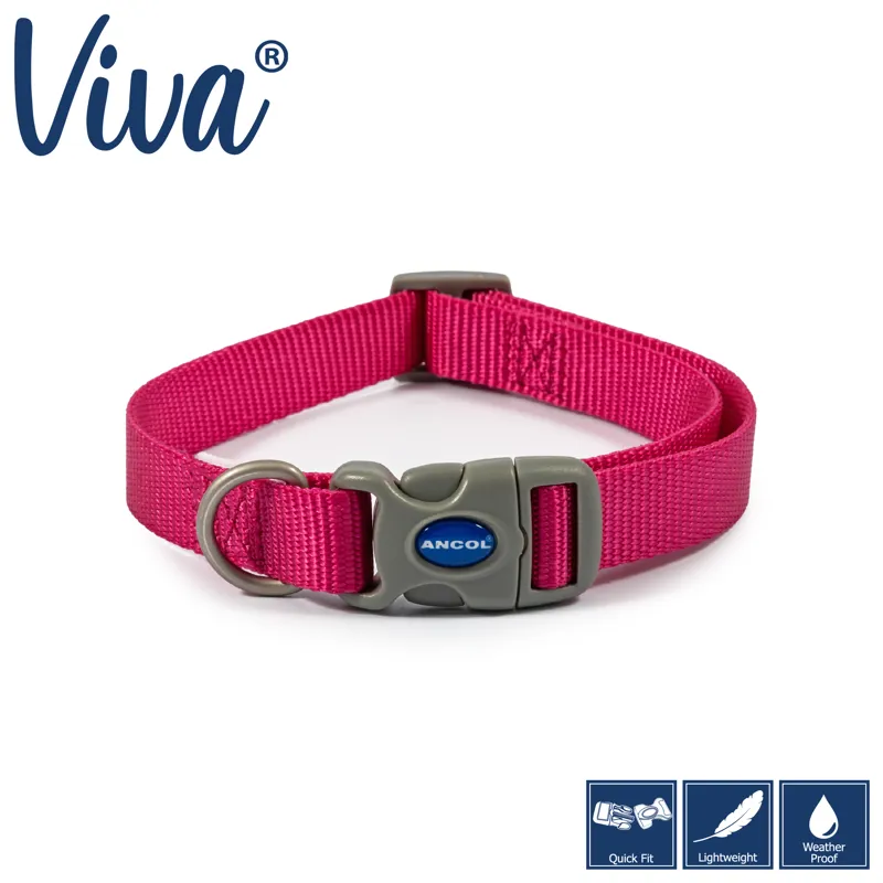 Ancol Viva Adjustable Collar Pink