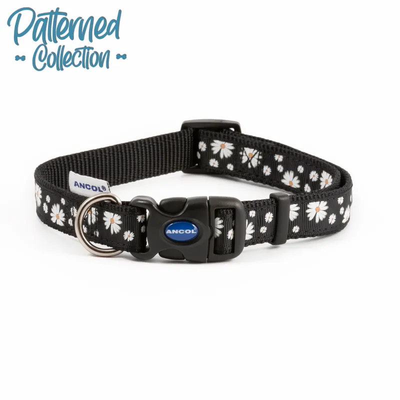 Ancol Fashion Collar Black Daisy