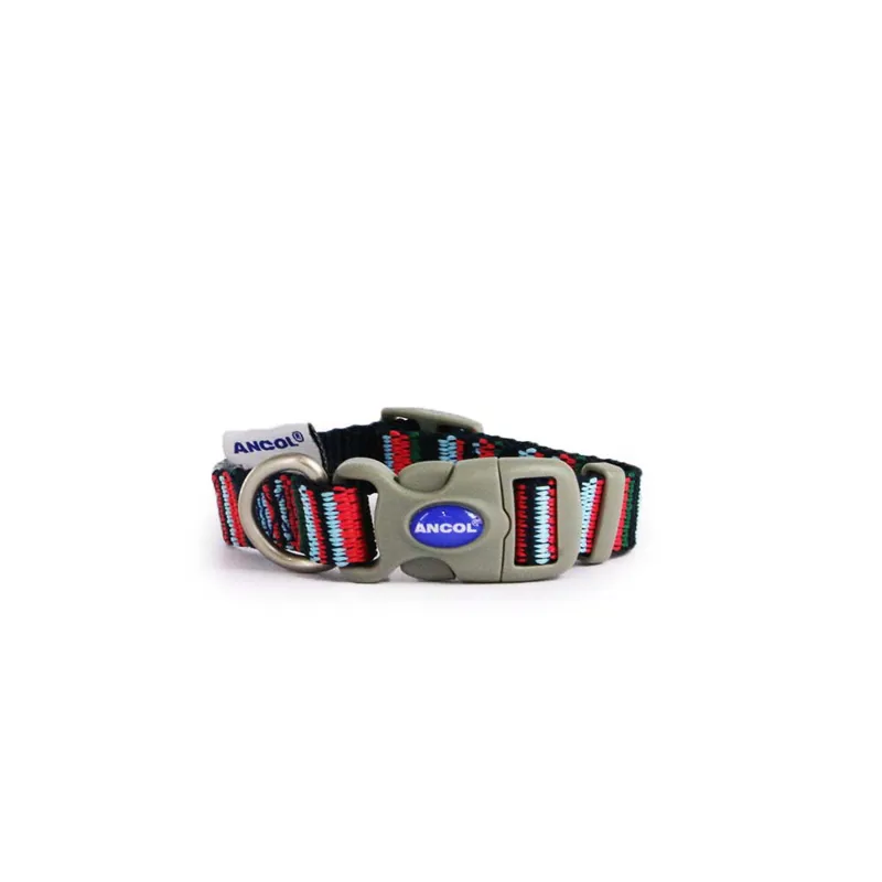 Ancol Made From Candy Stripe Collar Navy