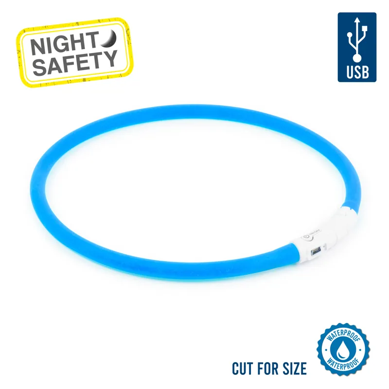 Ancol Flashing USB Band Blue 