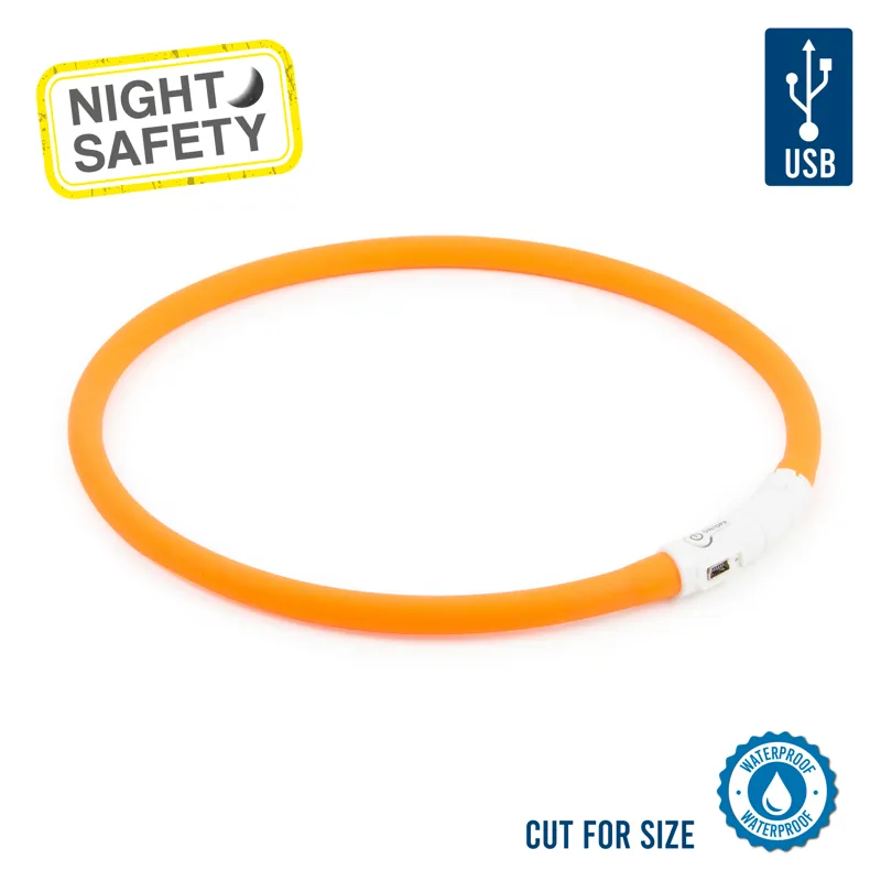 Ancol Flashing USB Band Orange
