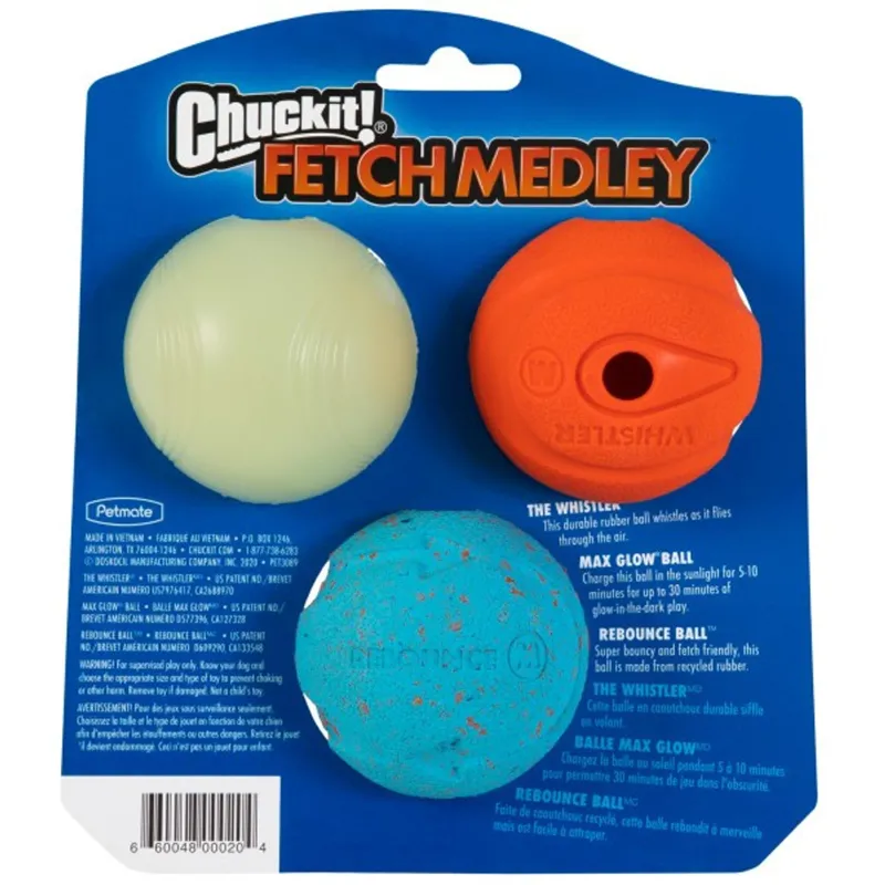 Chuckit! Fetch Medley Medium Balls - 3-pack-1