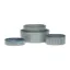 Scruffs Reactive Glaze Pet Bowl Pinstripe Grey