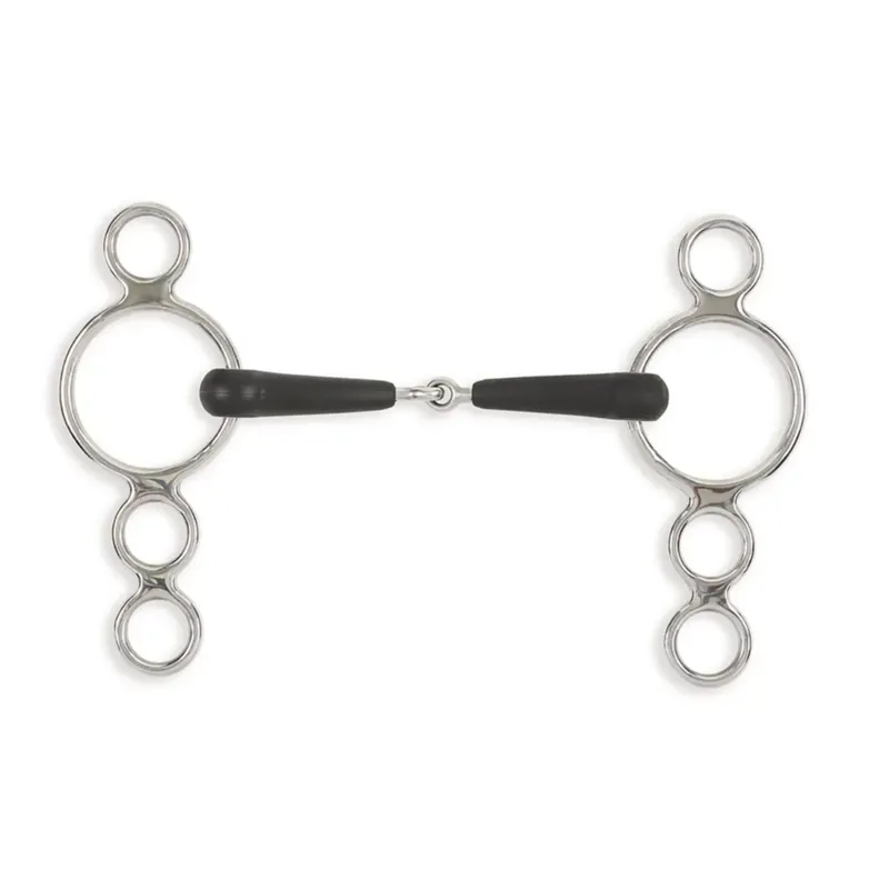 JHL Rubber 3 Ring Gag Single Joint 5in