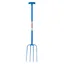 Red Gorilla 4 Prong Manure Fork T-Handle Blue