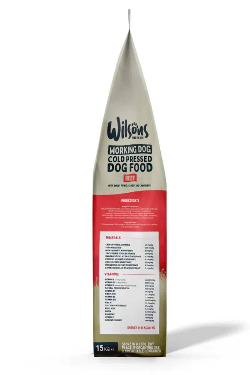 Wilsons Working Cold Pressed Beef 15kg-3