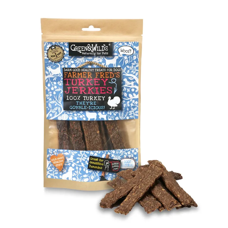 Green and Wilds Turkey Jerkies 100g