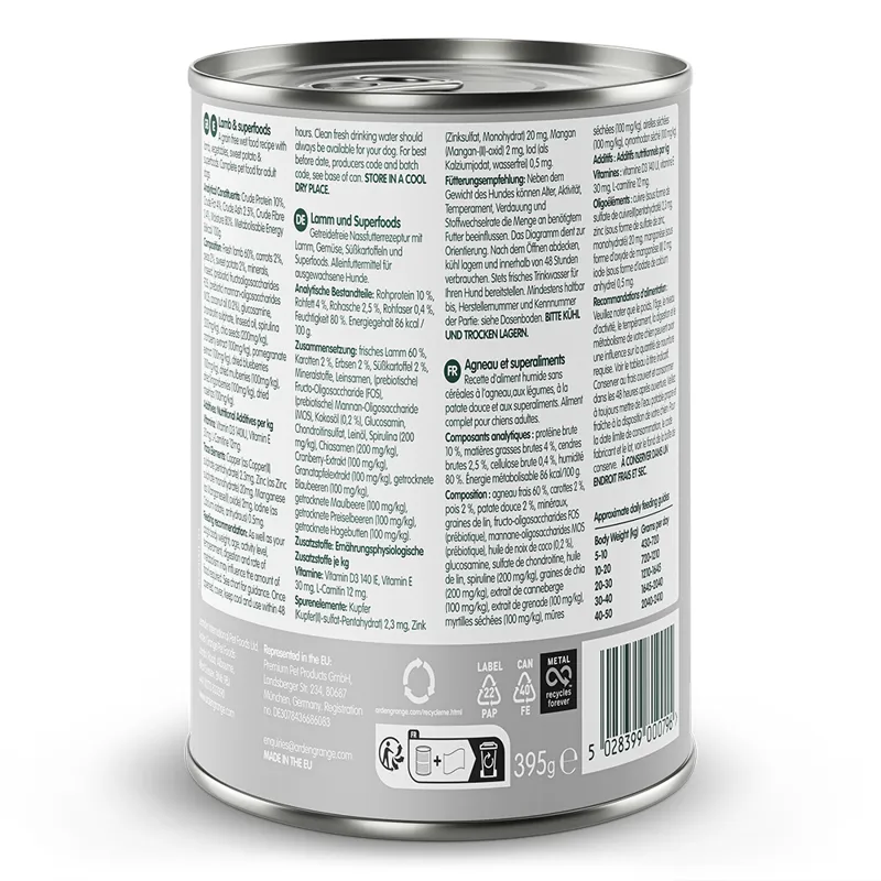 Arden Grange Grain Free Lamb and Superfoods 395g-1