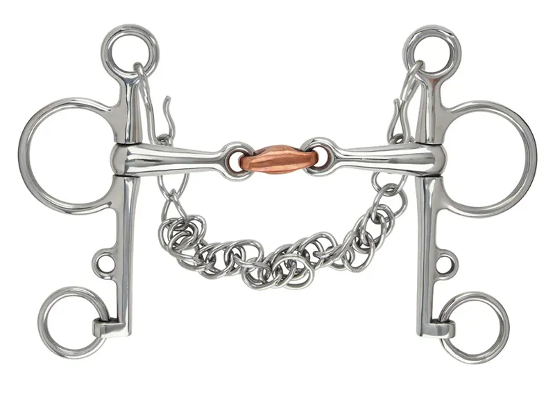 Double Jointed Copper Lozenge Pelham STAINLESS STEEL