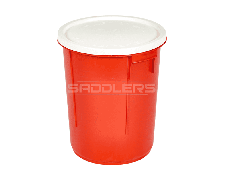 Saddlers 28 Litre Pet Feed Container and Lid Red