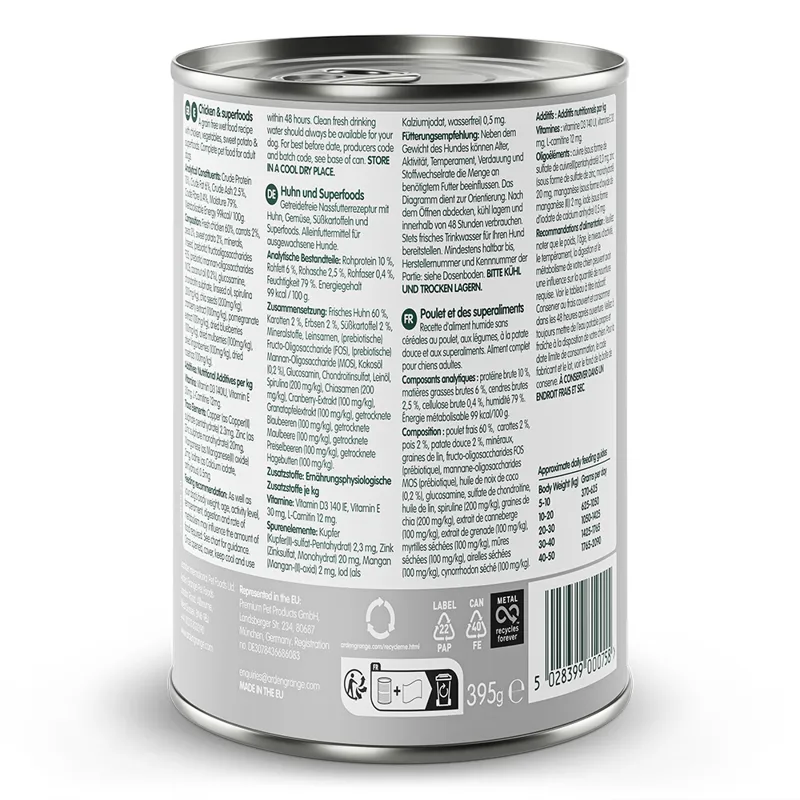 Arden Grange Grain Free Chicken and Superfoods 395g-1