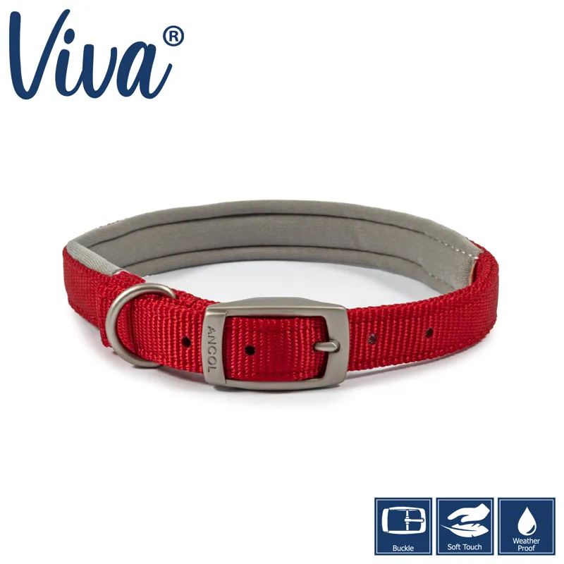 Ancol Viva Padded Collar Red