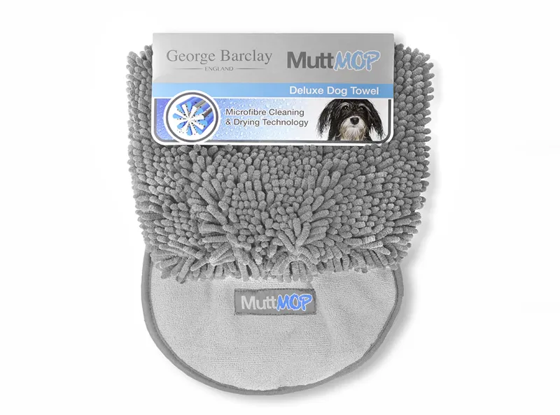 George Barclay MuttMop Deluxe Dog Towel Grey