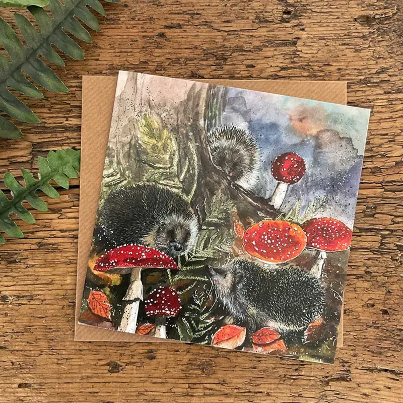 Alex Clark Hedgehogs Blank Card