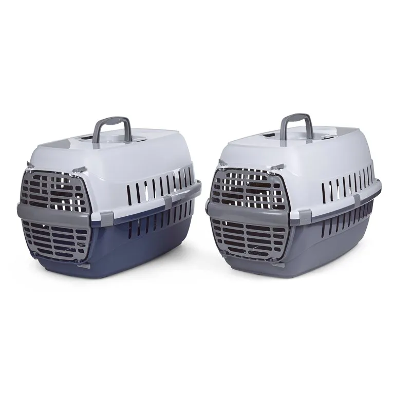 PetFace Pet Carrier Plastic Door Blue/Grey