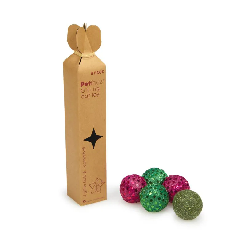 PetFace Cat Ball Toys 5pk Gift Box
