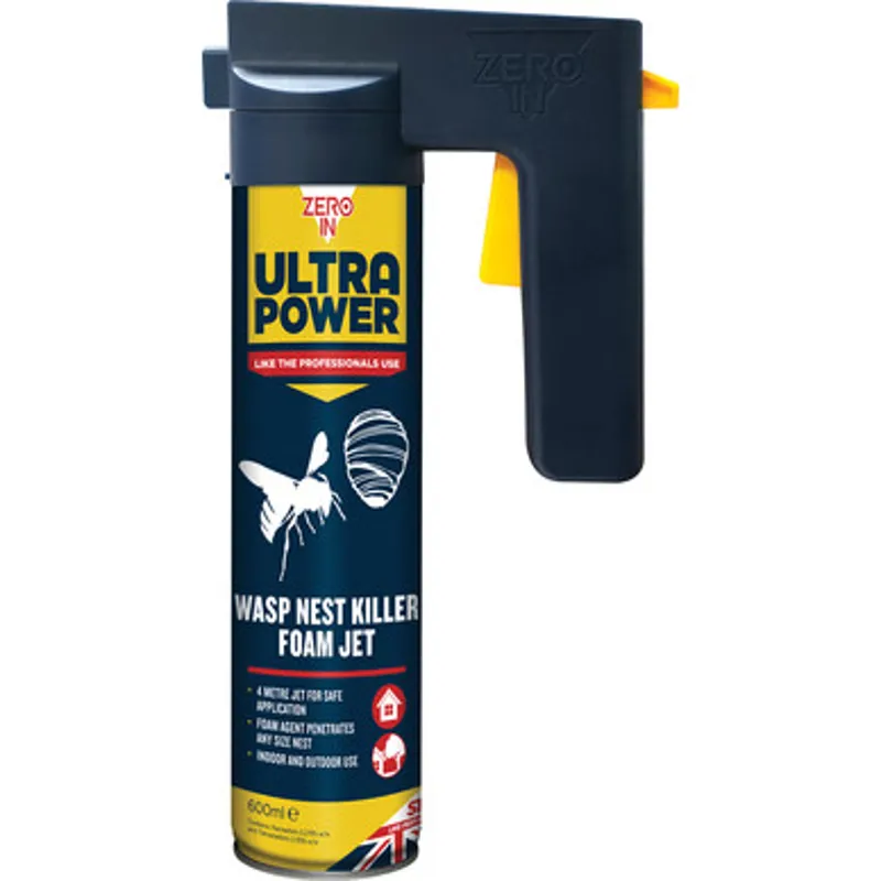 Zero In Ultra Power Wasp Nest Killer Foam Jet - 600 ml trigger aerosol