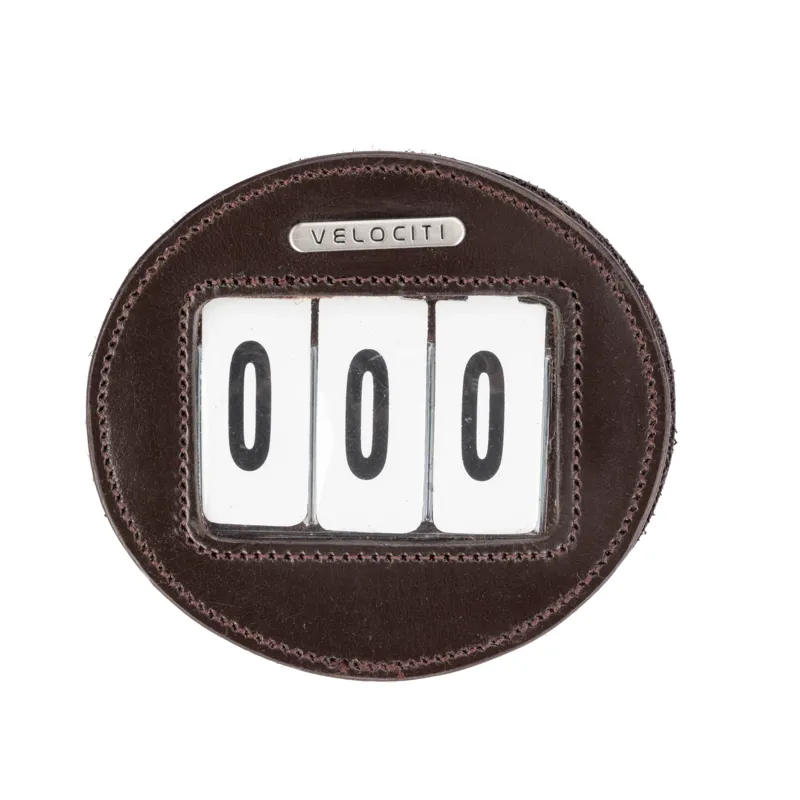 Velociti Bridle Competition Number Holder HAVANA one size