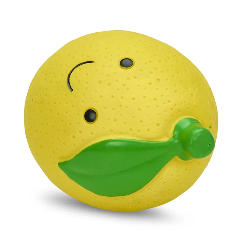 PetFace Foodie Faces Latex Lemon Dog Toy Small-2