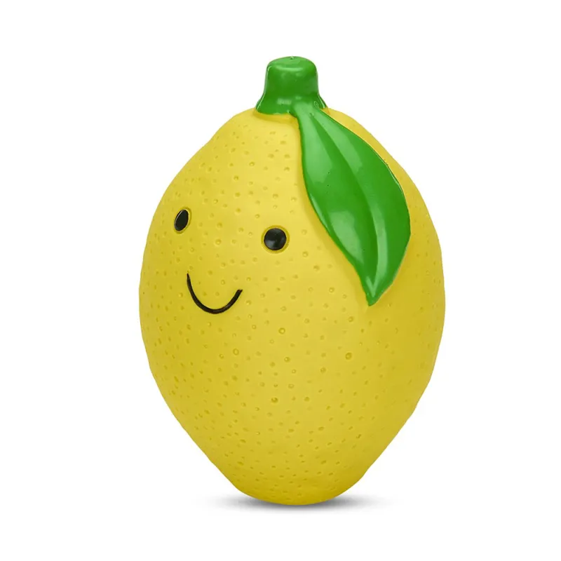 PetFace Foodie Faces Latex Lemon Dog Toy Small-1