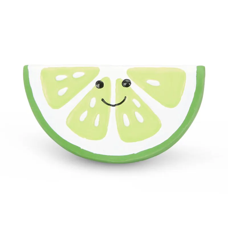 PetFace Foodie Faces Latex Lime Dog Toy Small