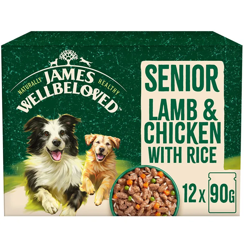 James Wellbeloved Senior Dog Lamb and Chicken 12x90g