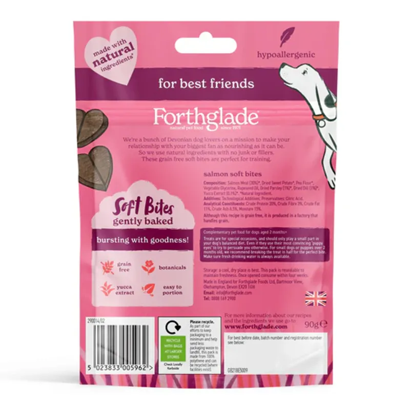 Forthglade Natural Salmon Soft Bites 90g-1