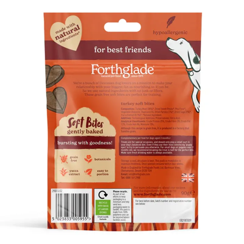 Forthglade Natural Turkey Soft Bites 90g-1