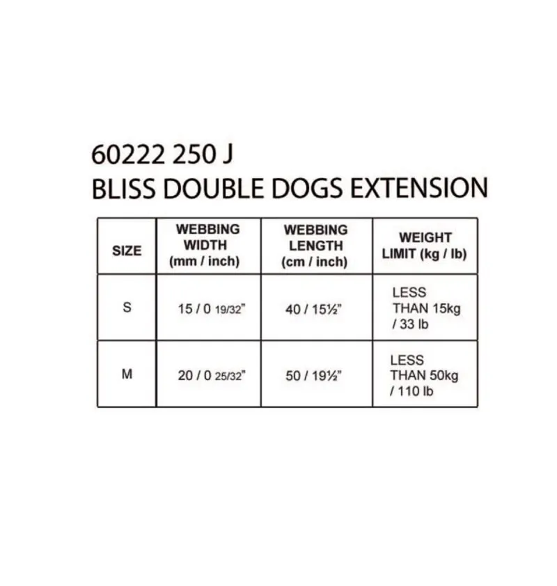 Rukka Bliss Double Dog Lead Extention Black-1